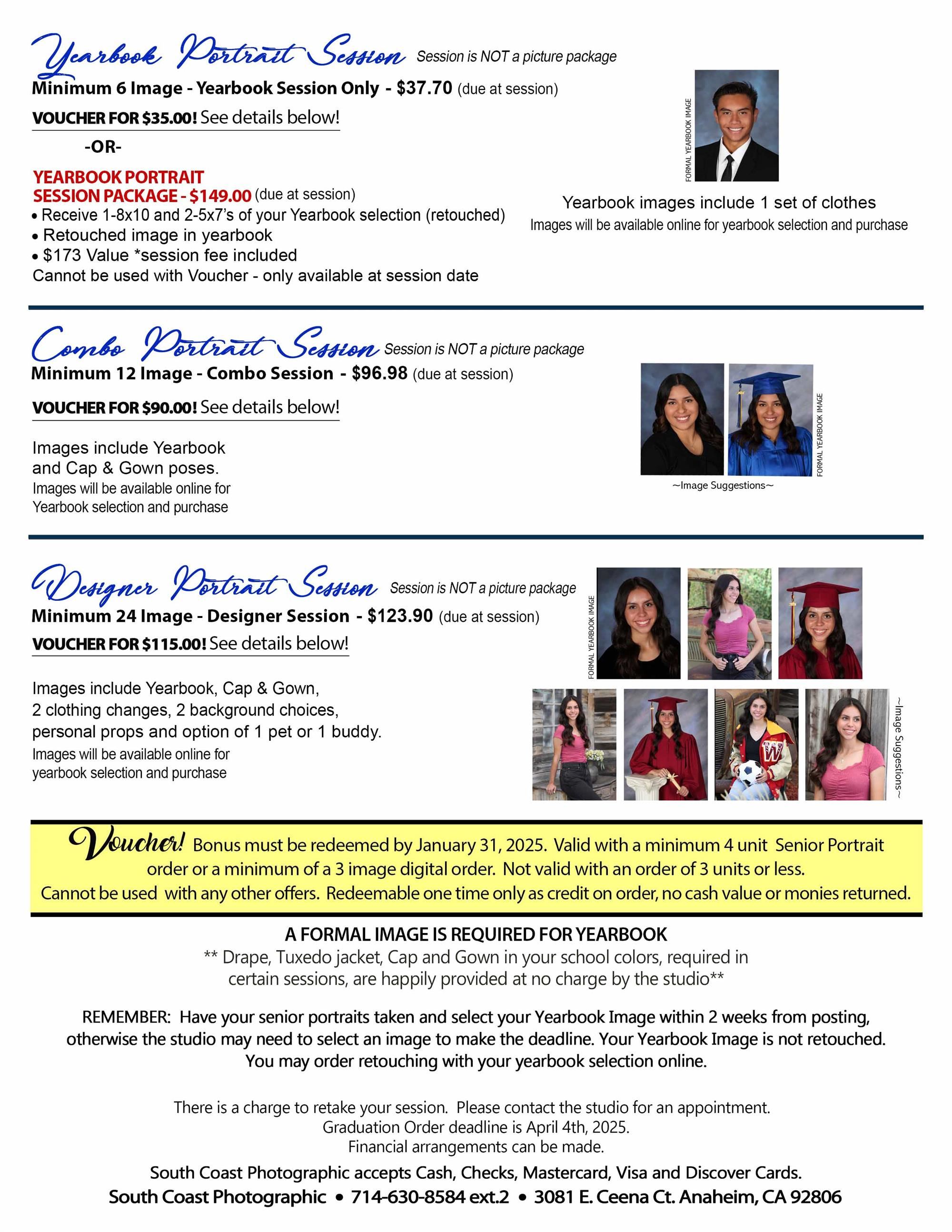 Senior Portrait Info in English, image 2 of 2